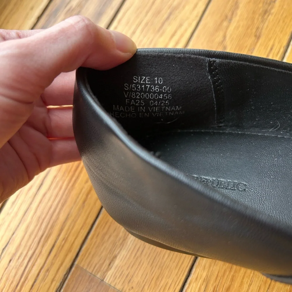 Banana Republic Office Vegan Faux Leather Mary Jane Ballerina Flats Shoes